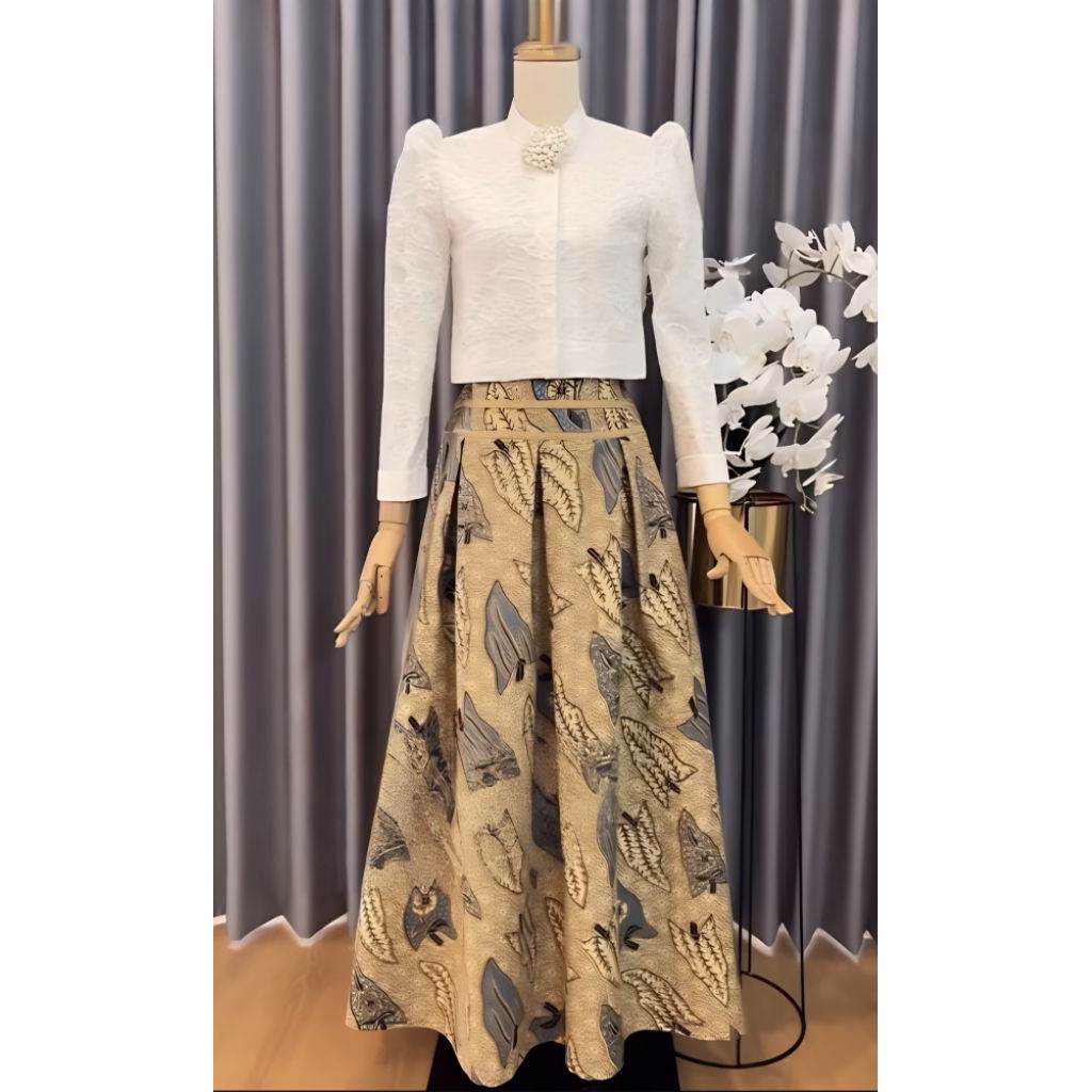 TENUN_GAYA Setelan blouse brokat rok batik wanita modern Blouse brokat wanita modern fashion batik w