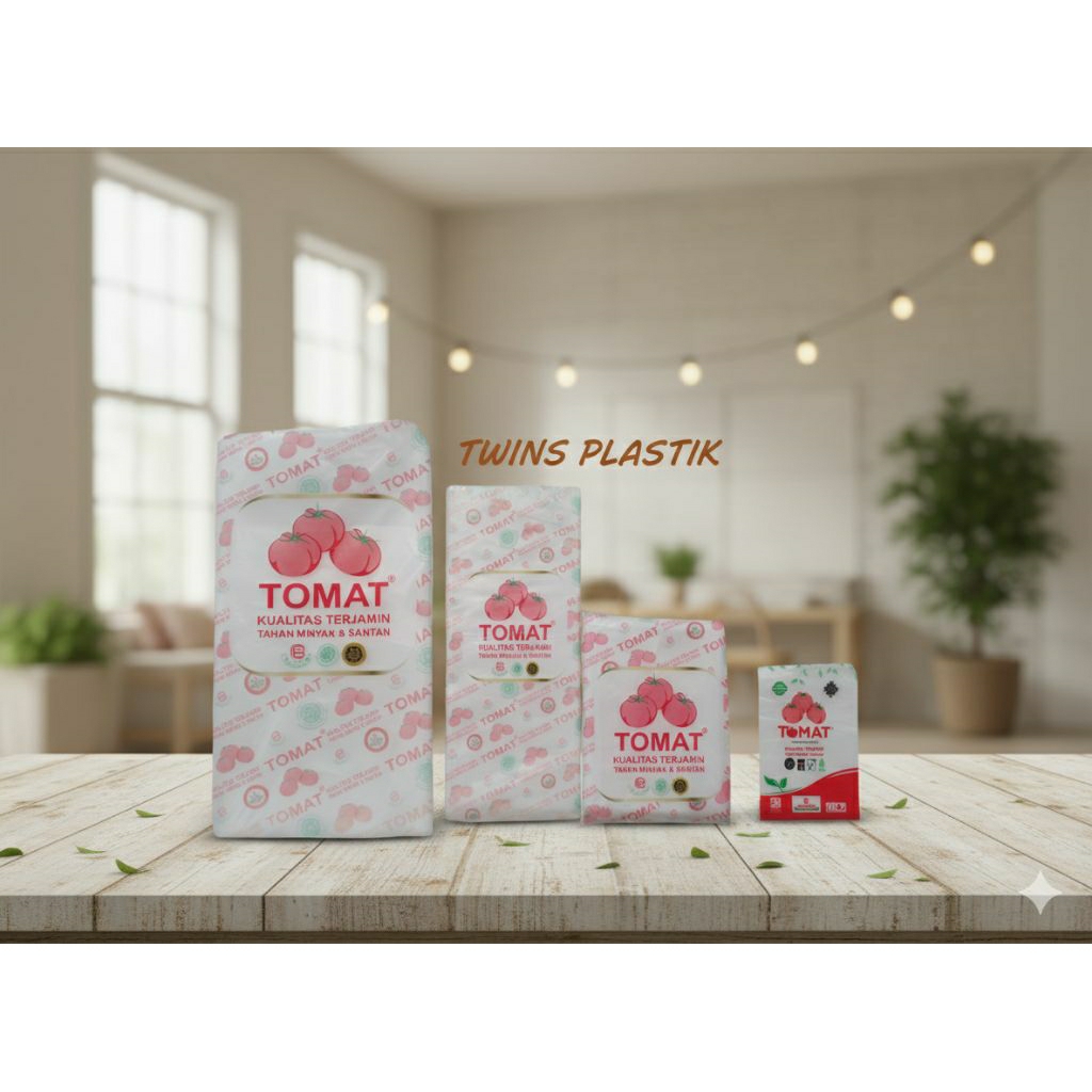 Plastik minyak/plastik merk tomat ukuran 10x25, 12x30, 15x45, 15x30