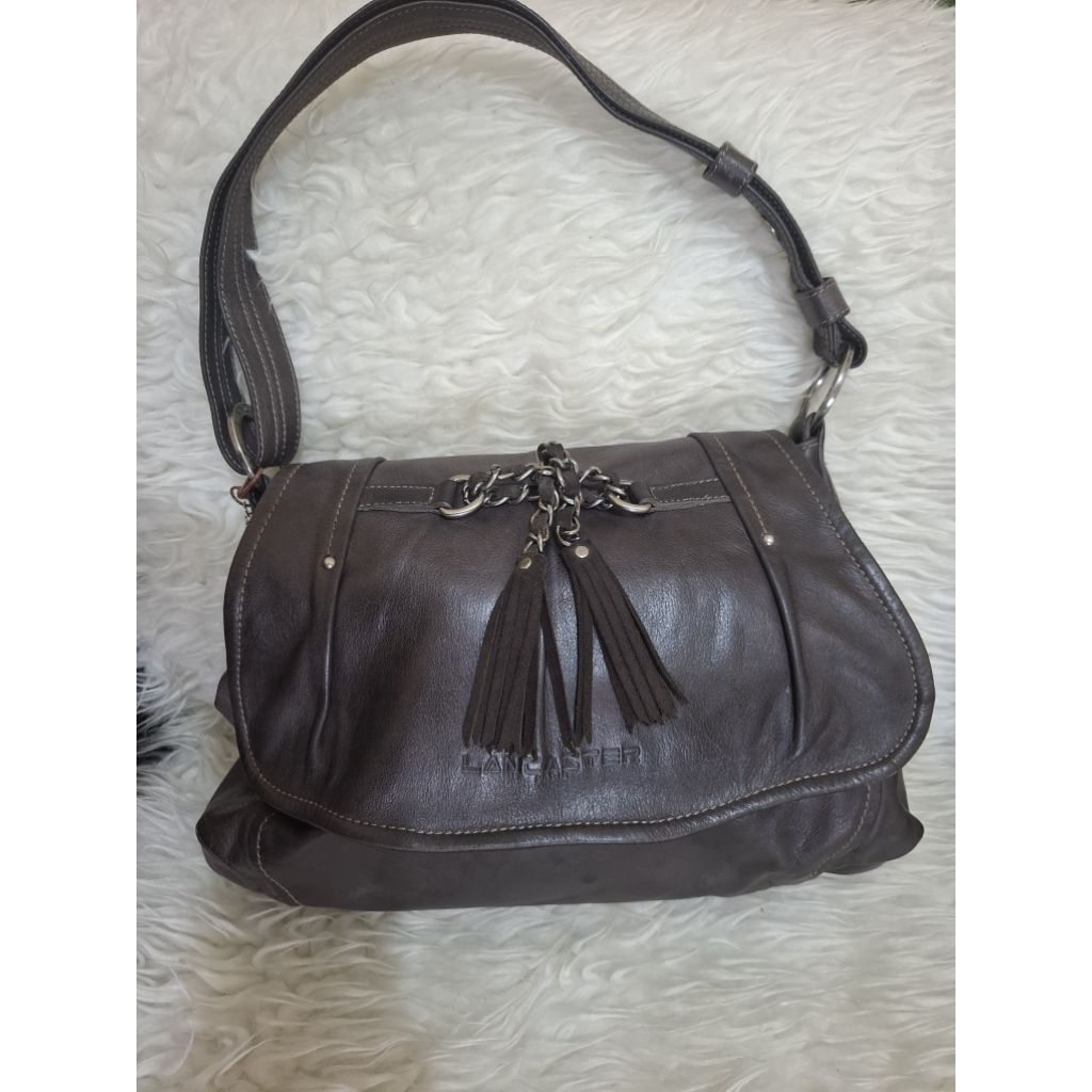Tas Hobo wanita Lancaster Espresso Preloved/ Tas Hobo Kulit Asli / Tas Hobo Wanita Cantik