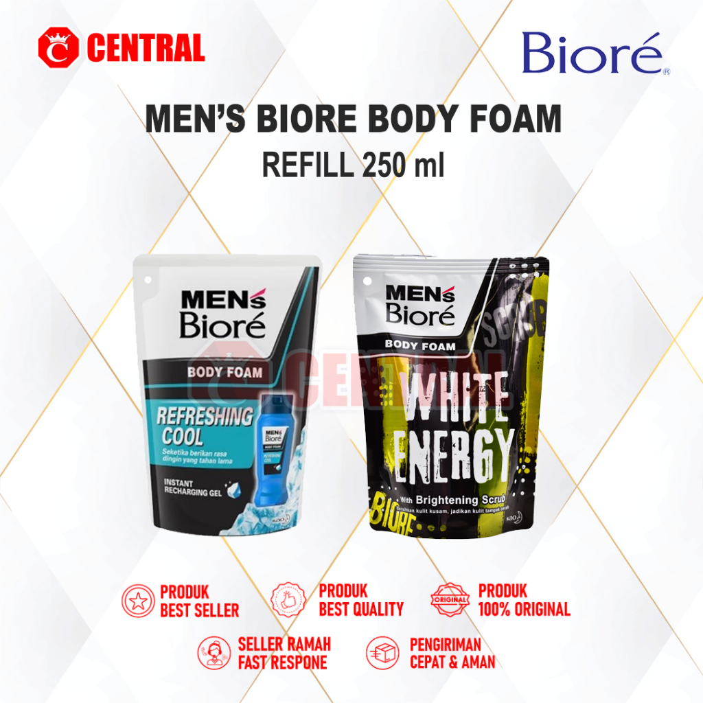 BIORE MEN BODY FOAM 250ML REFILL