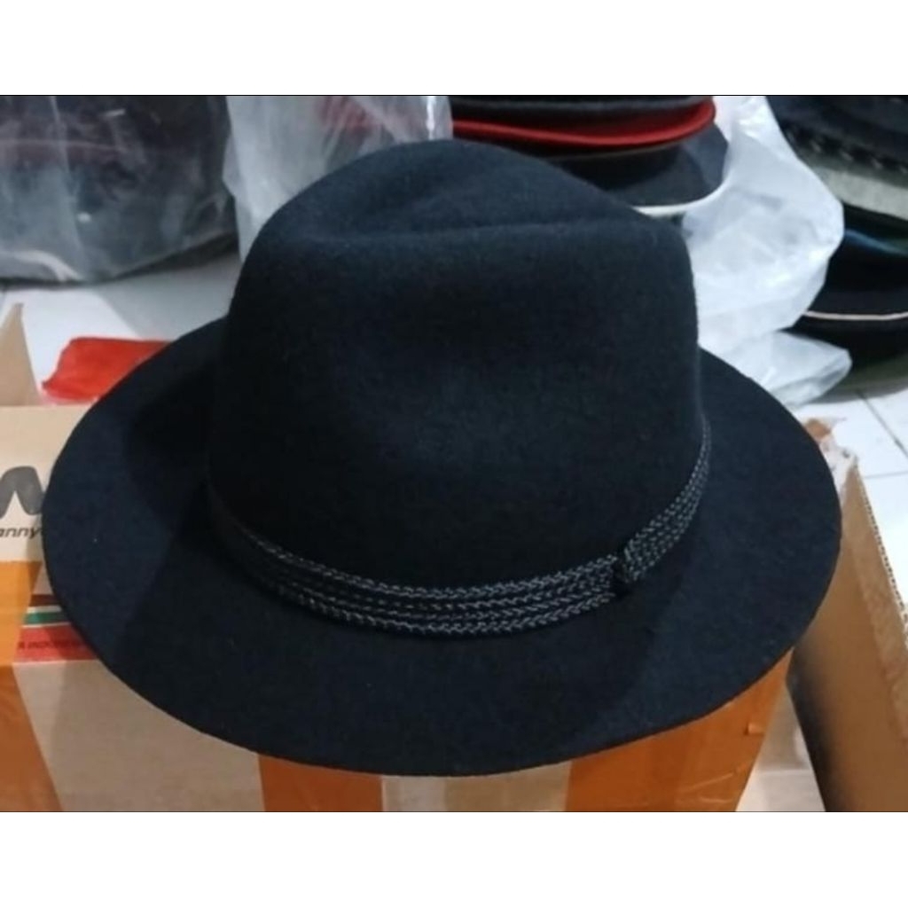 cod topi laken asli topi laken wol topi laken fedora tompy tompi topi laken pria wanita