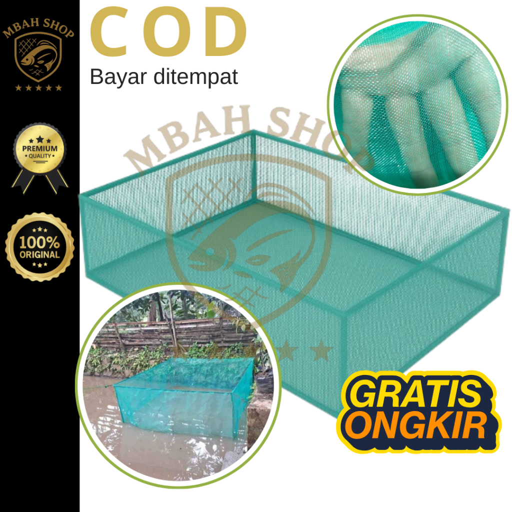 COD - Waring Keramba Kolam Ikan  Waring Rk Super Waring Kassa Hijau  Gratis Ongkir