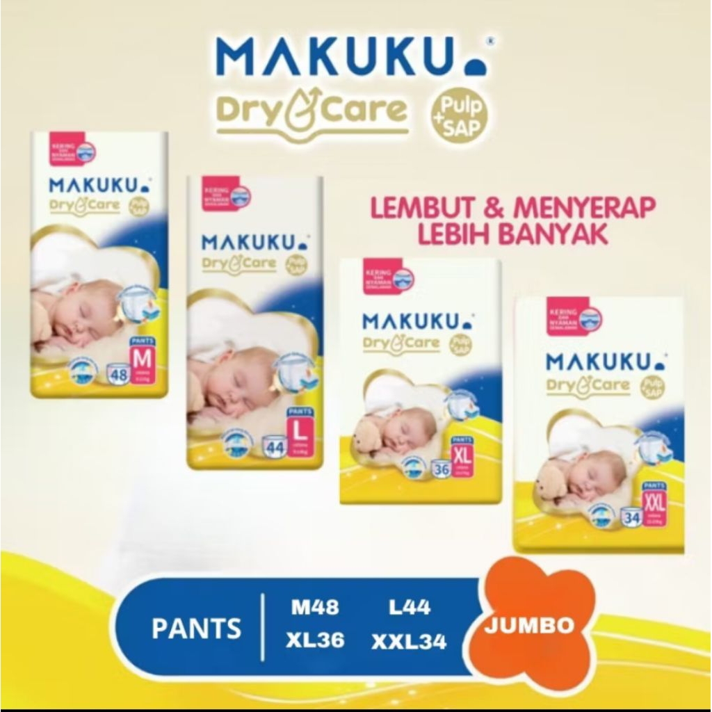 Makuku diapers dry care pants XXL34+6