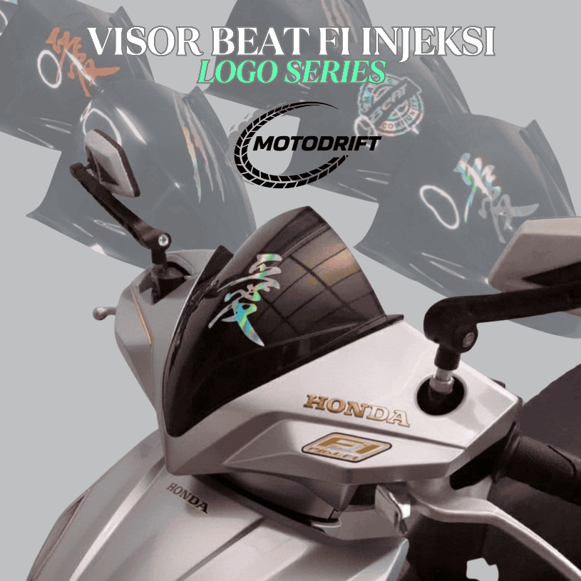 VISOR MOTOR HONDA BEAT FI INJEKSI 2012 2013 2014 LOGO SERIES WINDSHIELD TAMENG DEPAN MODEL SPORTY ST