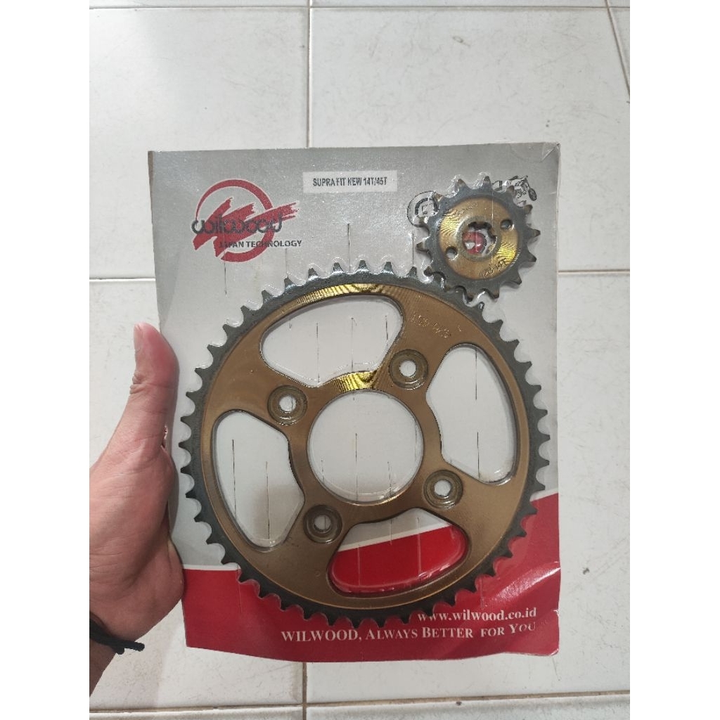 GEAR PRESS SEPUH SUPRA FIT NEW 45T-14T PER 1 SET