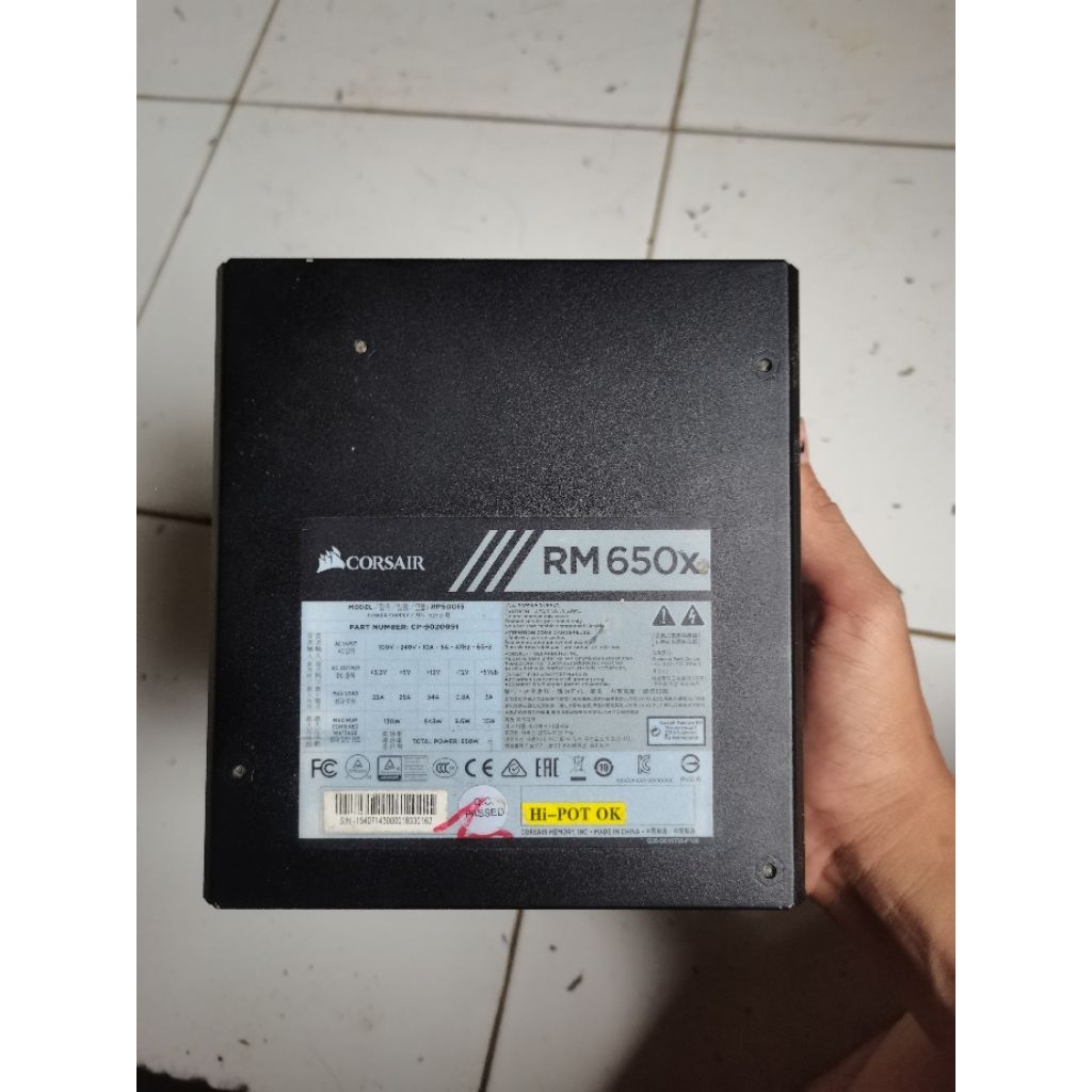 PSU Corsair rm650x 80+ gold full modular