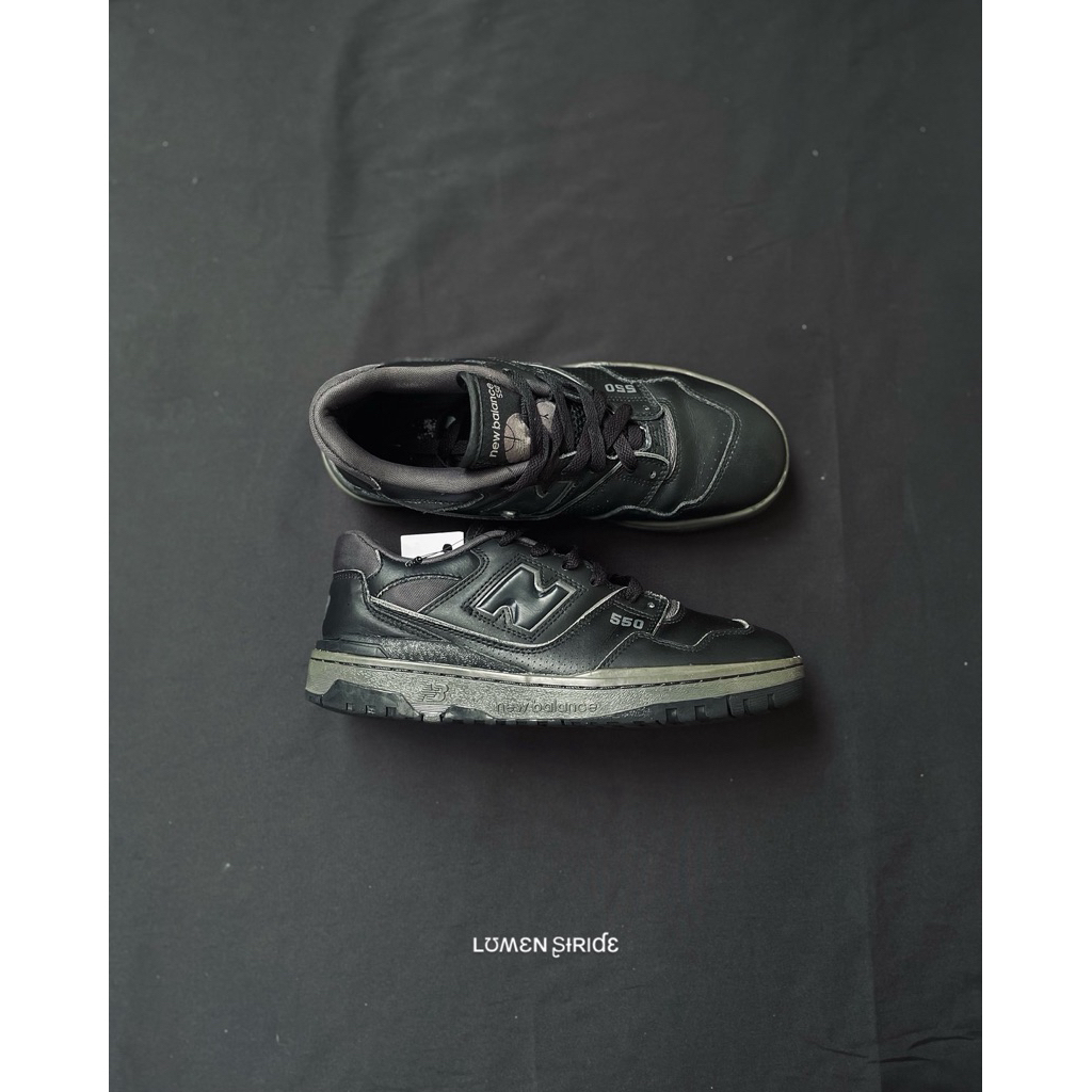 Sepatu New Balance 550 Triple Black / NB 550 Hitam / Sneakers Pria Wanita Casual Sporty