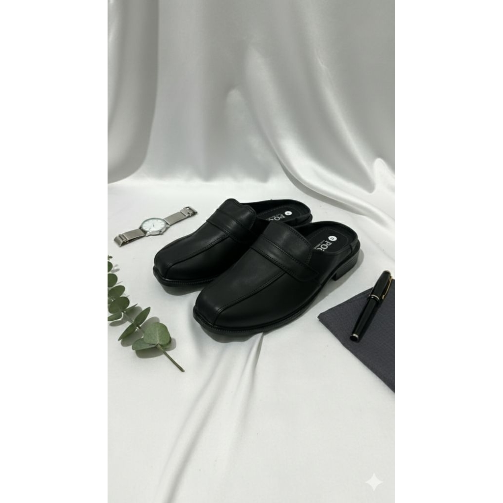Sepatu Slop Kulit Pria