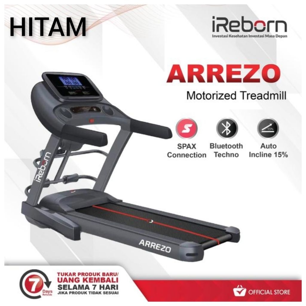 Treadmill Elektrik iReborn Arrezo - Alat Fitness Gym Olahraga Rumahan