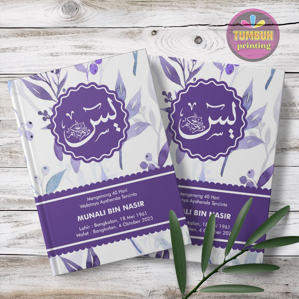 Cetak Yasin Dan Tahlil Custom Motif Pattern Bunga