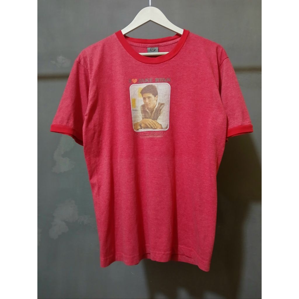 Kaos Vintage Ringer Tee 90s Sixteen Candles Movie Promo Jake Ryan - M