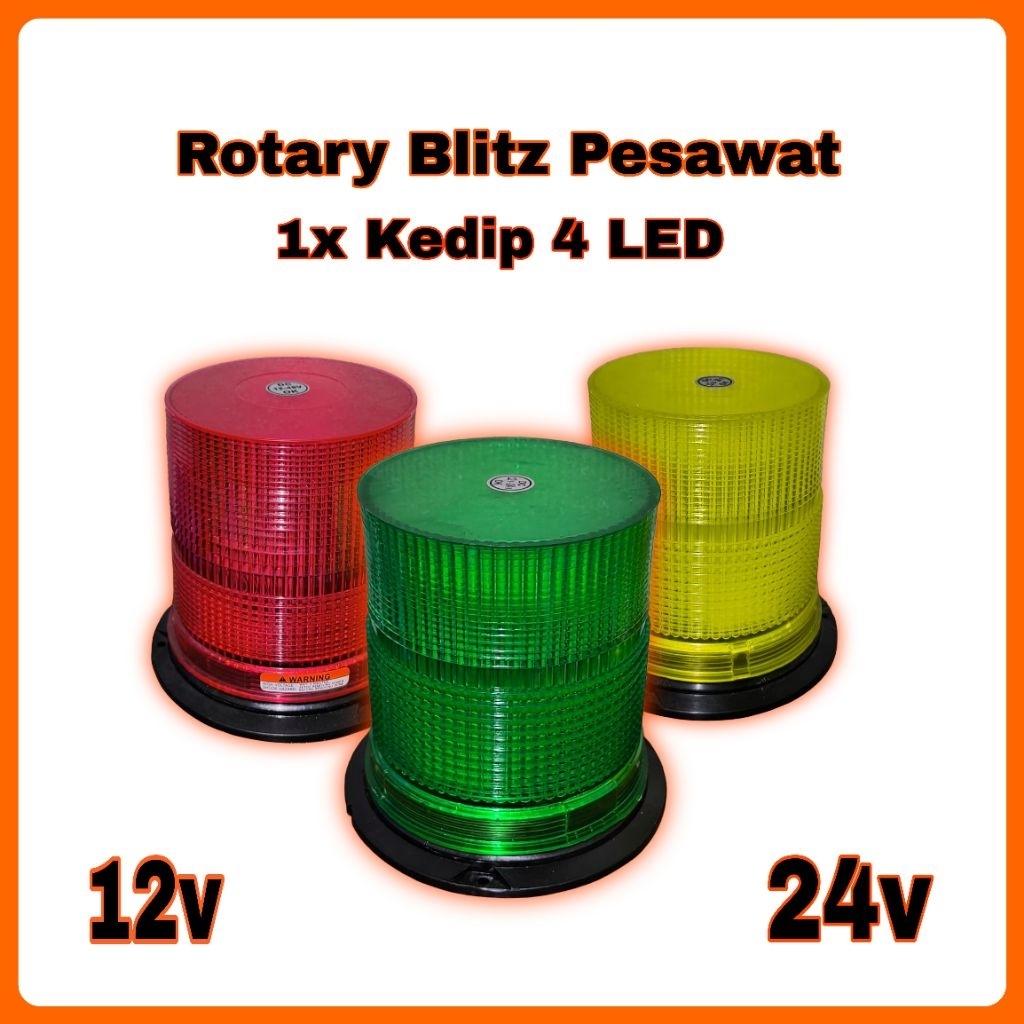 Rotary Blitz 1x Kedip Toples Besar Kedipan Bisa Diatur 12v 24v Blitz Pesawat Lampu Rakitan Variasi T