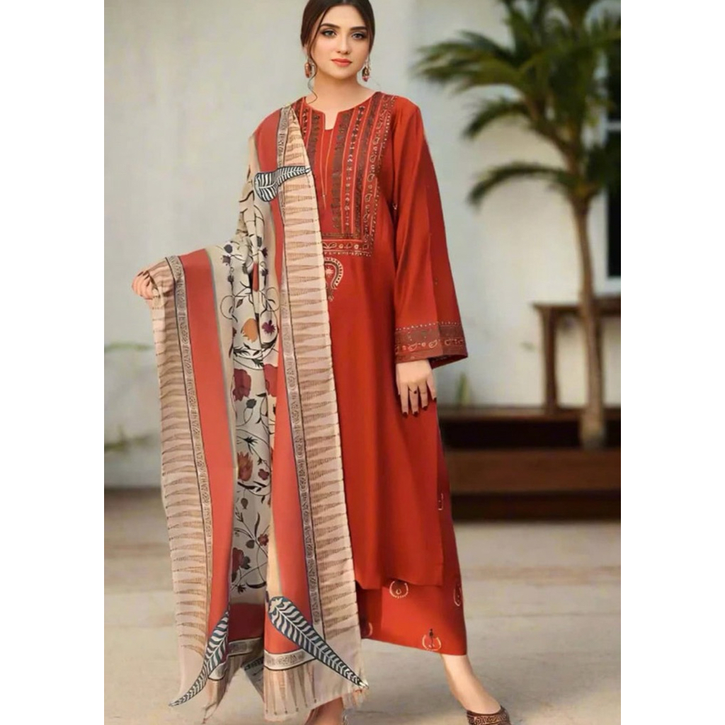 3pc kurti shawl pakistan