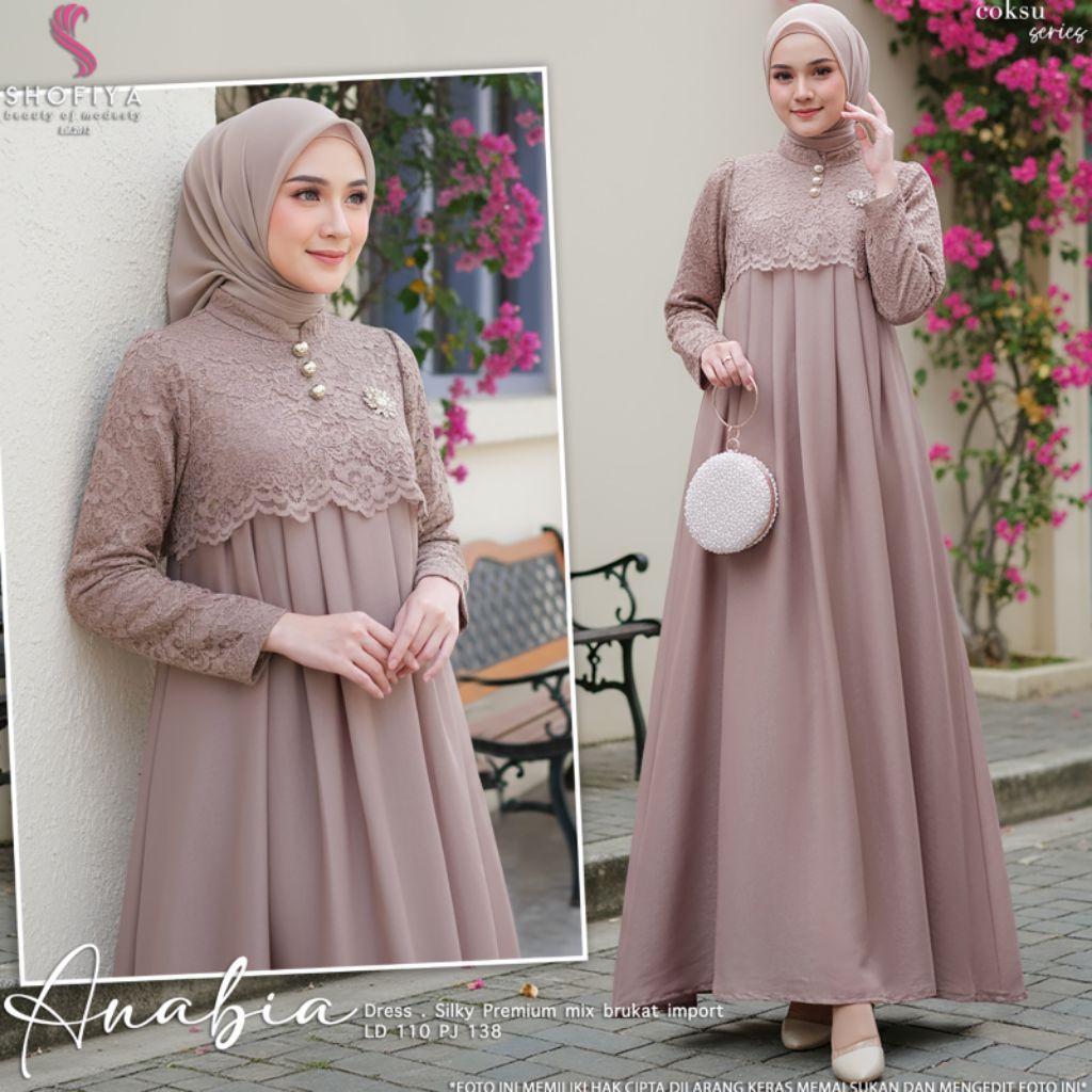 (NEW)GAMIS DRESS ANABIA BY SHOFIYA //  FASHION MUSLIM //ZIORA DRESS BY SHOFIYA