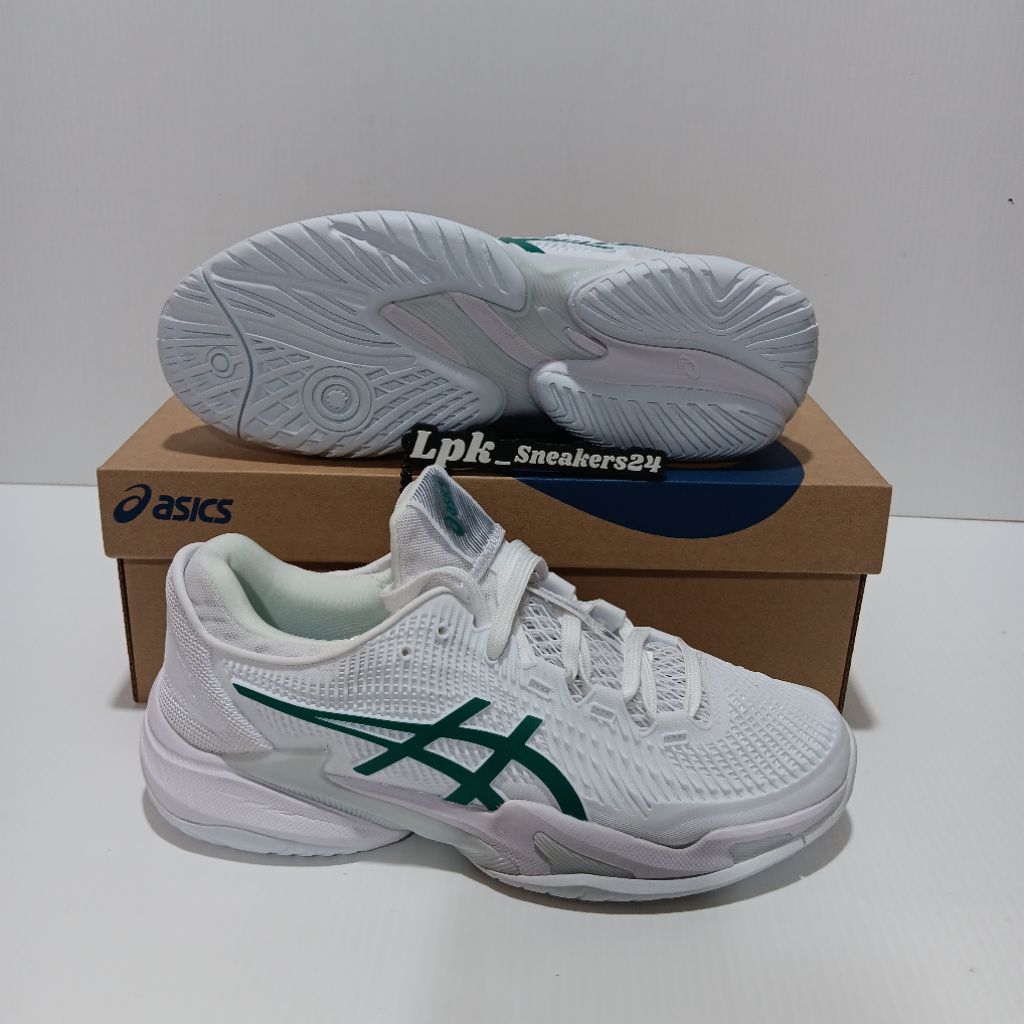 Sepatu tenis asics  ff jokovic White Gren
