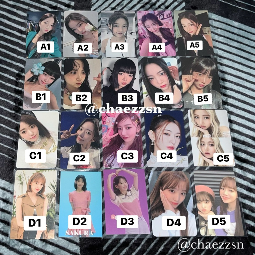 pc le sserafim Eunchae Kazuha Chaewon Sakura Yunjin photocard lesserafim official pc izone sakura na