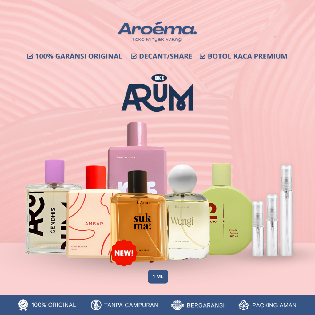 Decant IKI ARUM Parfum Tester Share in Jar Parfume Travel size 1ml Wengi | Kusuma | Loro | Sukma | G