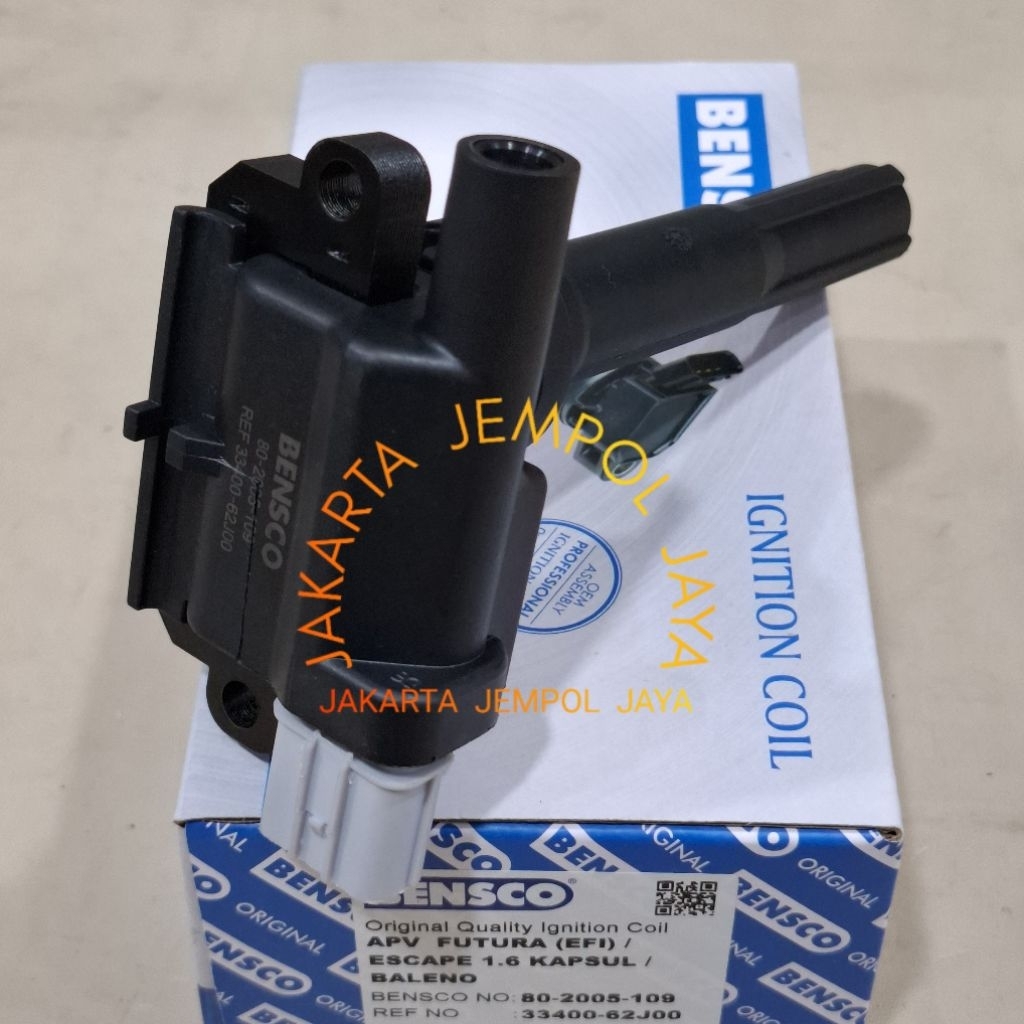 IGINITION COIL KOIL APV FUTURA INJECTION BALENO ESCUDO 1.6 ORIGINAL BENSCO 33400-62J00