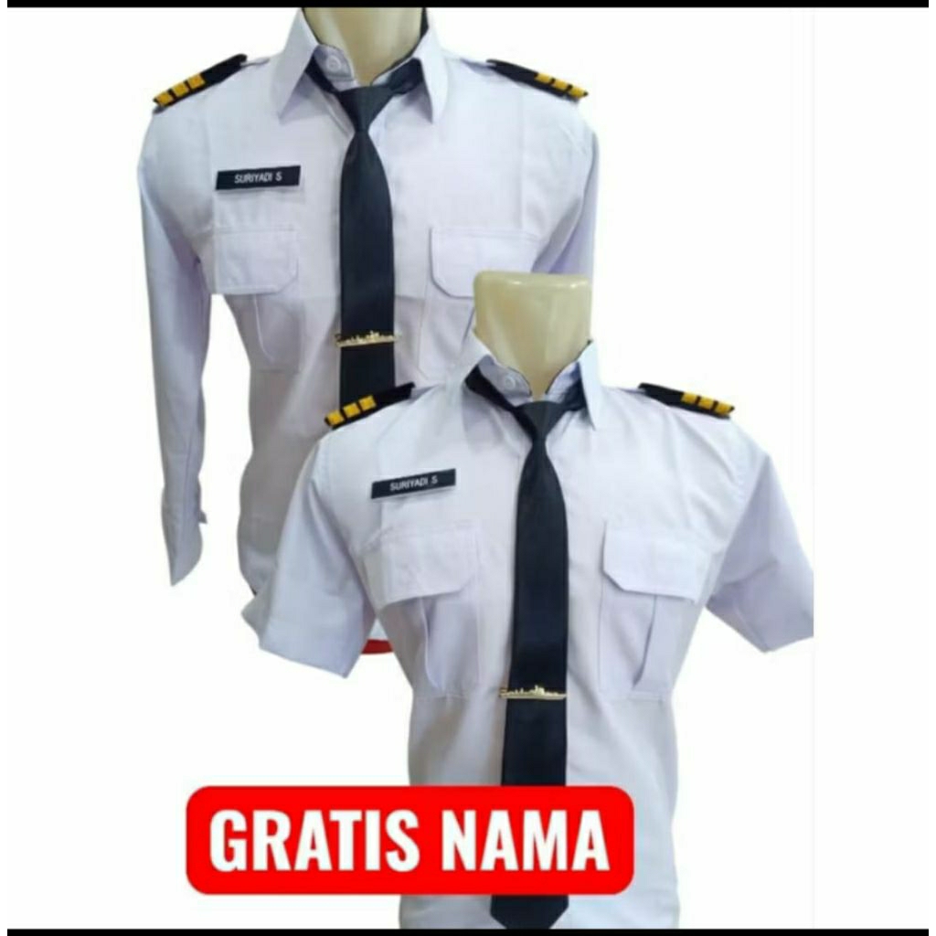 KEMEJA PELAYARAN PUTIH/SERAGAM PELAYARAN PUTIH/KEMEJA PELAYARAN/SERAGAM PELAYARAN