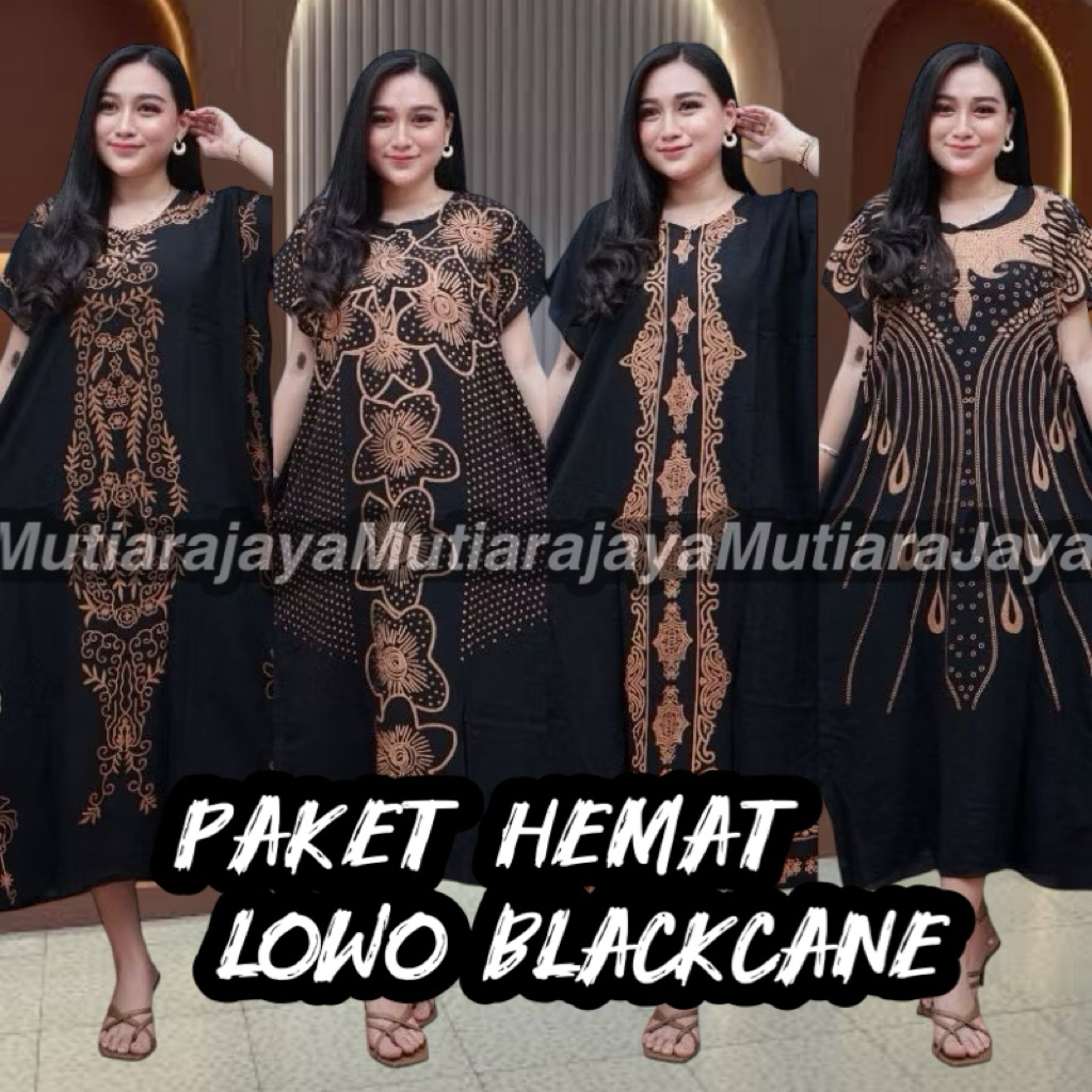 Daster Lowo Hitam Daster Cantik Daster Kelelawar Daster Santung Adem Murah Grosir