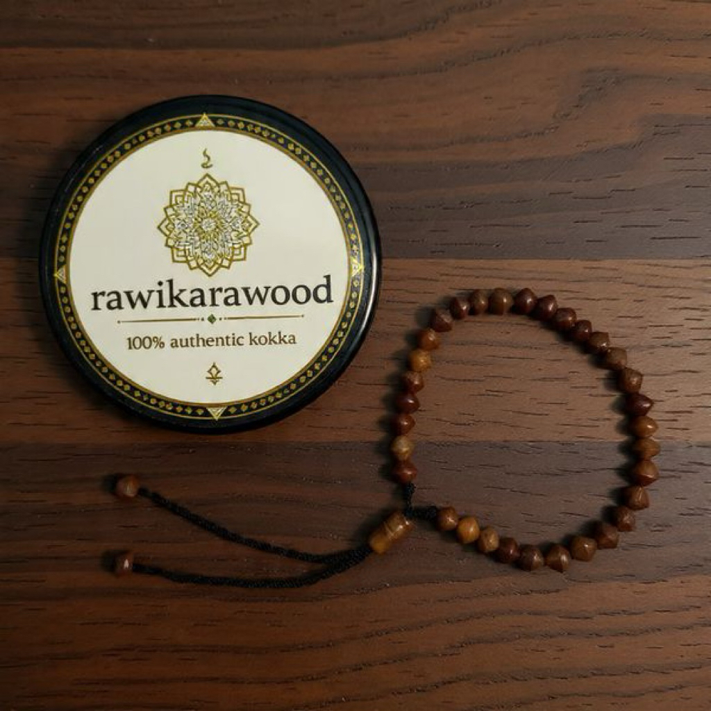 Gelang Premium Kokka / Kaukah Coklat Wajik - 100% Asli Kayu Kokka