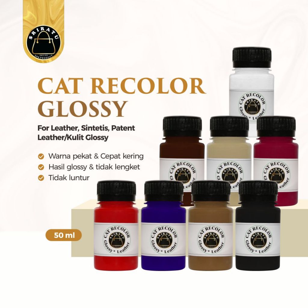 Cat Kulit - Cat Kulit Glossy - Patent Leather Paint 50ml - Cat Tas Glossy