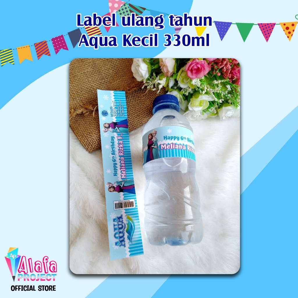 Alafaproject Label Aqua Botol Kecil 330ml