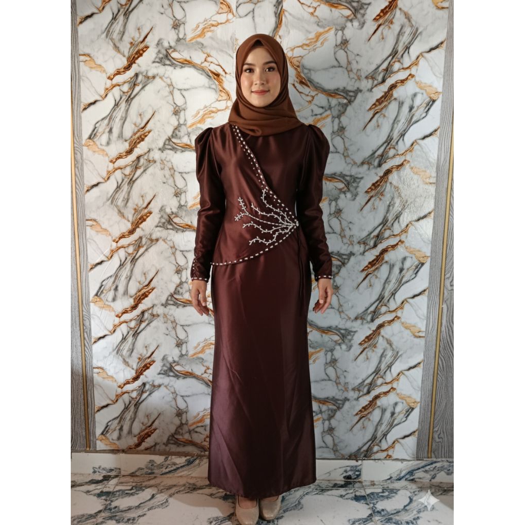 terbaru dress stella mahogani mermaid/dress kondangan/dress bridesmaid