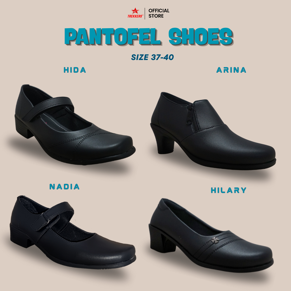 Sepatu Slip On Sepatu Pantofel Wanita Ringan Anti Slip Cocok Jalan Santai Formal TREKKERS MIX 37-40