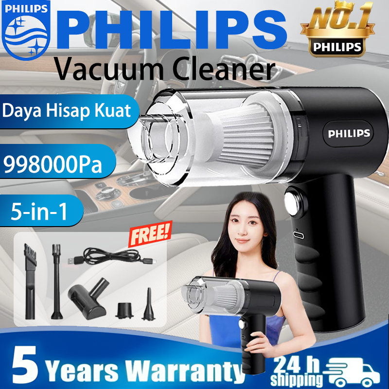 PHILIPS Vacuum Cleaner  Nirkabel Genggam 998000Pa Penyedot Debu Portabel Daya Tinggi Rumah Tangga