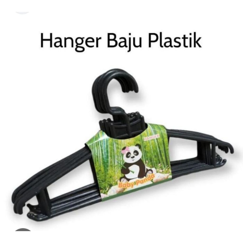 HANGER BAJU PLASTIK PANDA ISI 6 PCS