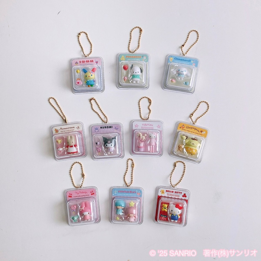 [READY STOCK] official sanrio miniature toy series keychain • little twin stars kiki lala marroncrea