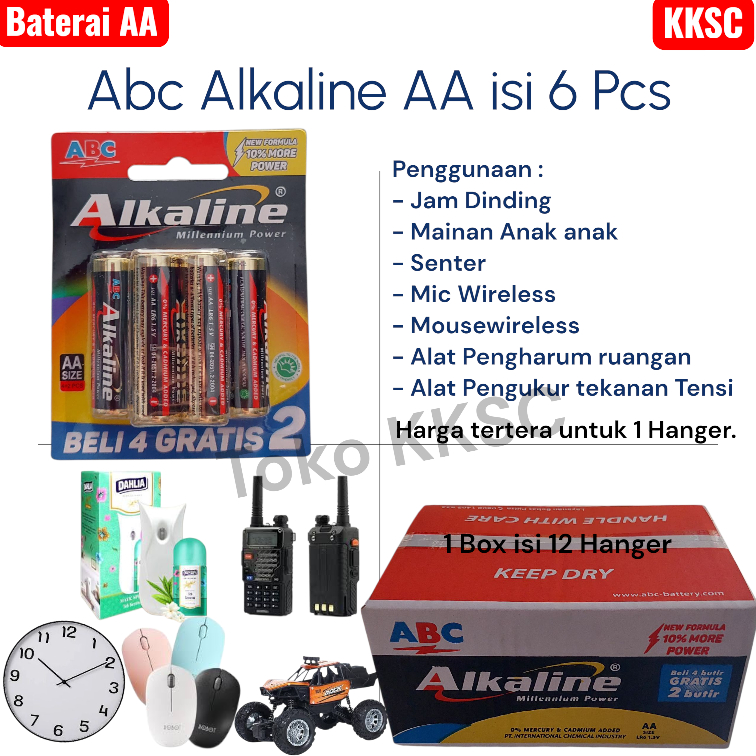alkaline AA isi 6 pcs PROMO / batre alkaline a2