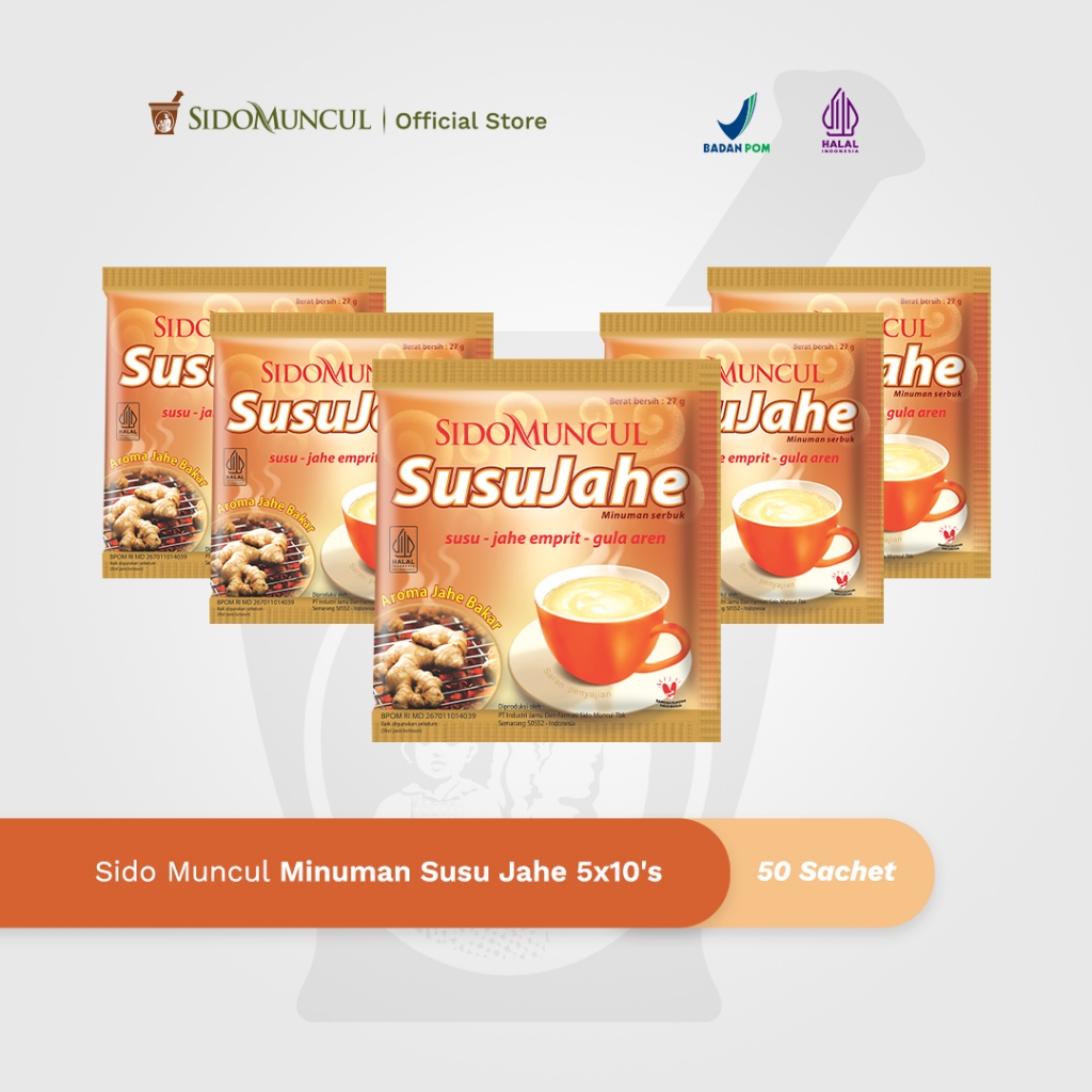 Sido Muncul Minuman Susu Jahe 5x10's - Menghangatkan Badan