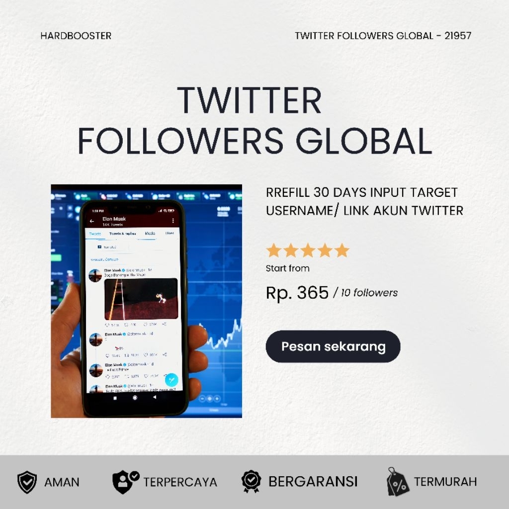 Tambah Followers Twitter Global Genuine