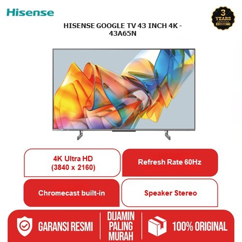 HISENSE GOOGLE TV 43 INCH 4K -43A65N