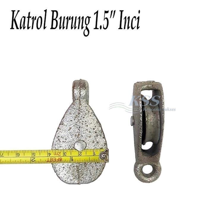 Katrol Mini 1.5" Inci Gantungan Sarang Sangkar Kandang Burung Bendera Besi Kerekan Kecil 1-1/2 Inch 