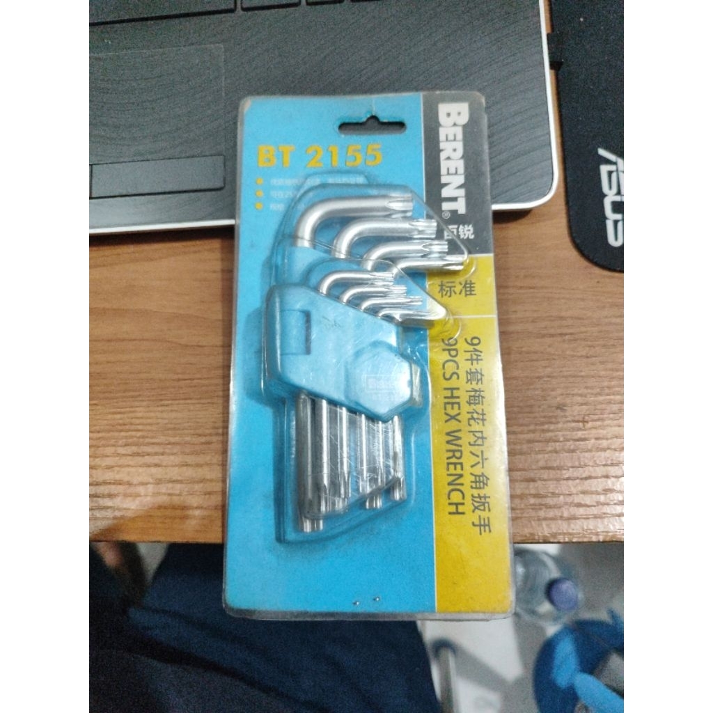 obral kunci L set bintang 9 pcs berent murah