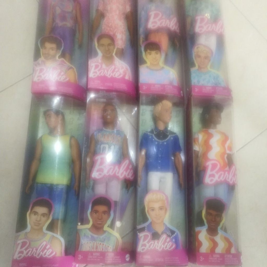Boneka Barbie Ken Fashionista Pria Original Mattel Model Pakaian Keren Mainan Anak Edukatif