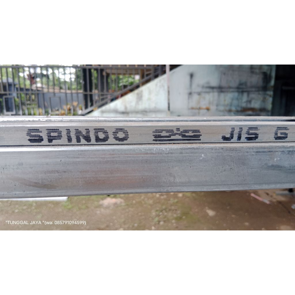 hollow kotak galvanis merek sepindo ukuran 1,5x1,5 tebal 1mm