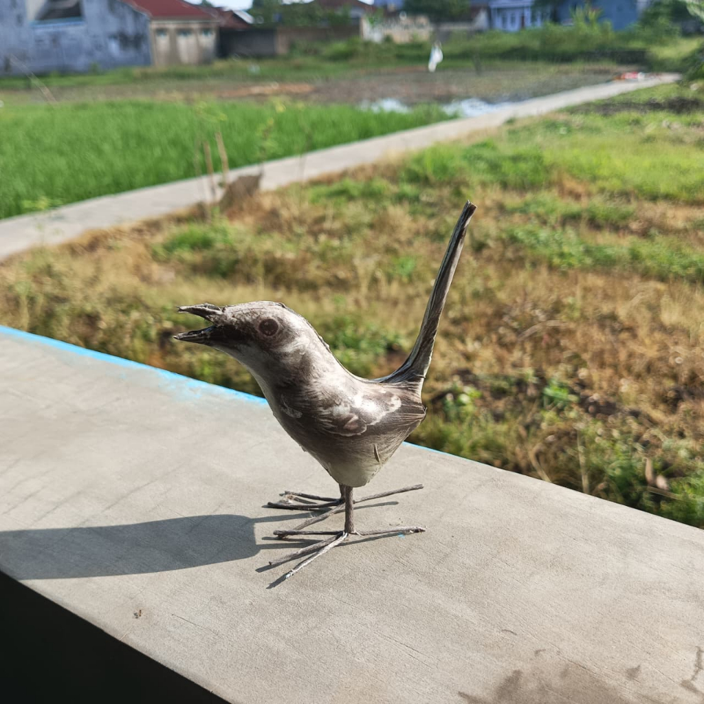 boneka mainan hoby jontrot burung ciblek semi/ dekoy manuk cisem sangat mirip aslinya