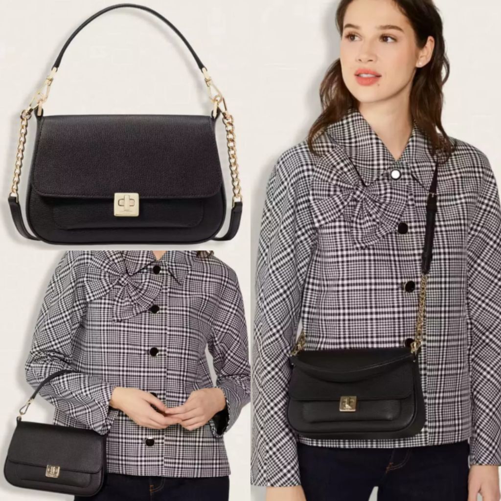 KS phoebe small flap crossbody black