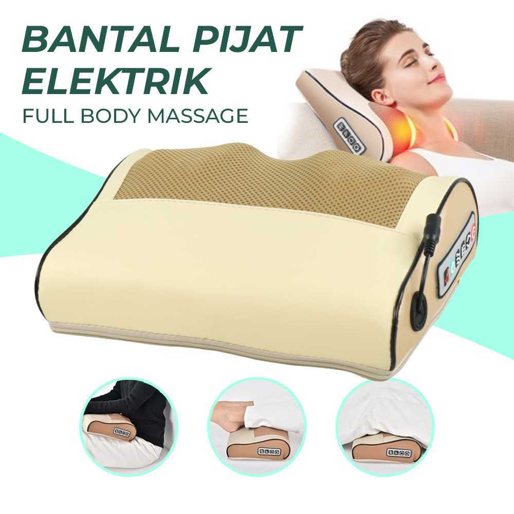Bantal Pijat 8 Bola Leher elektrik Punggung Pemanas Inframerah Massage Pillow Neck Shoulder