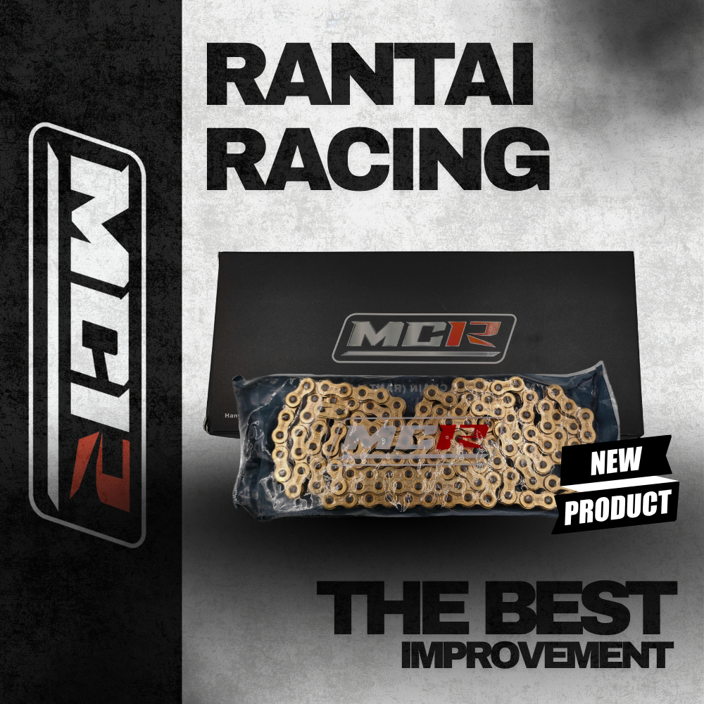 Rantai Racing Emas MCR SBH2C – Ukuran 415H / 428H / 520H Panjang 130L–150L