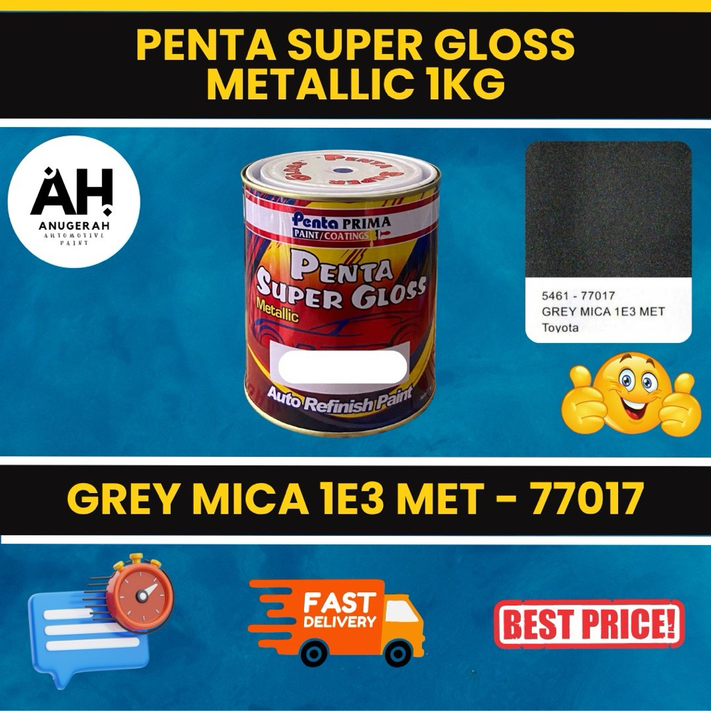 Penta Super Gloss Metallic - Grey Mica 1E3 Met 77017 (1KG)