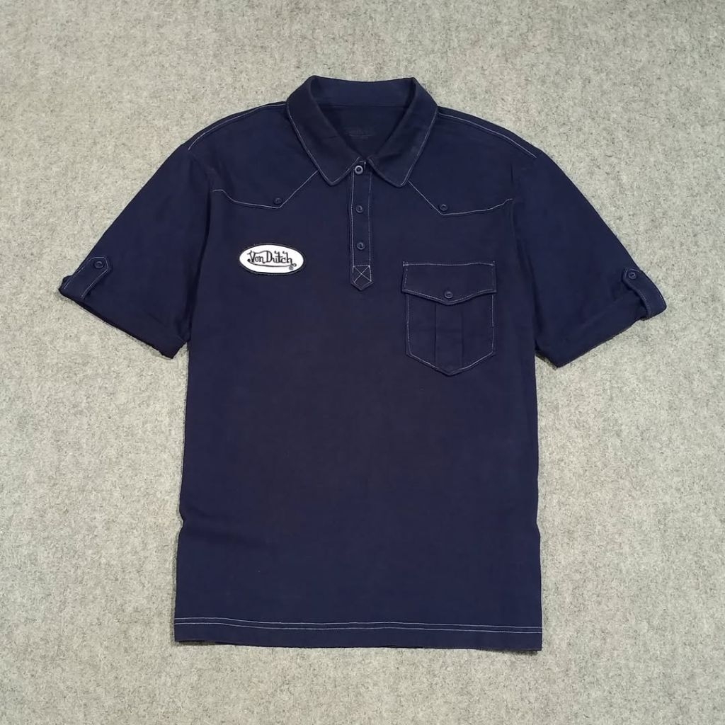 polo shirt polos pria lengan pendek VON DUTCH size L second