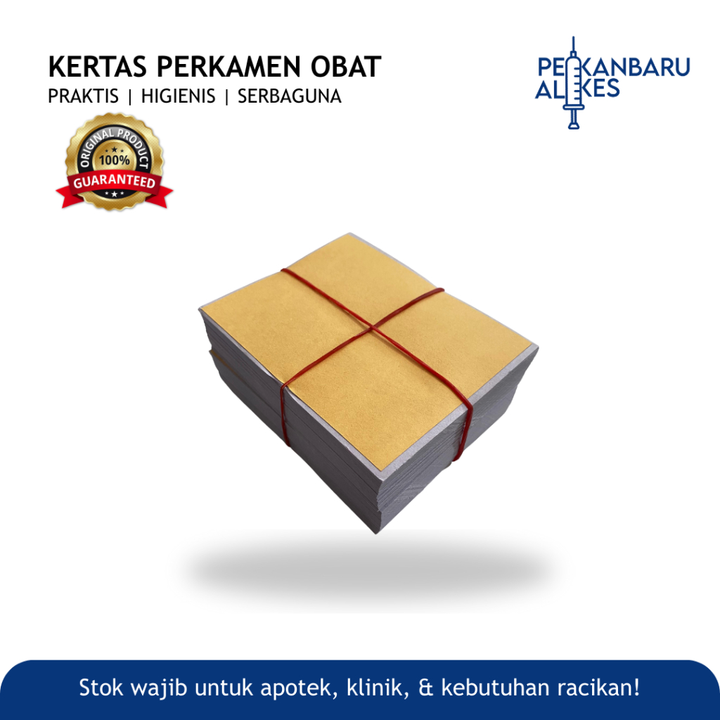 Kertas Perkamen Obat 1000/500 lembar / Kertas Perkamen Obat 1 Pack / Perkamen Obat / Pekanbaru Alkes