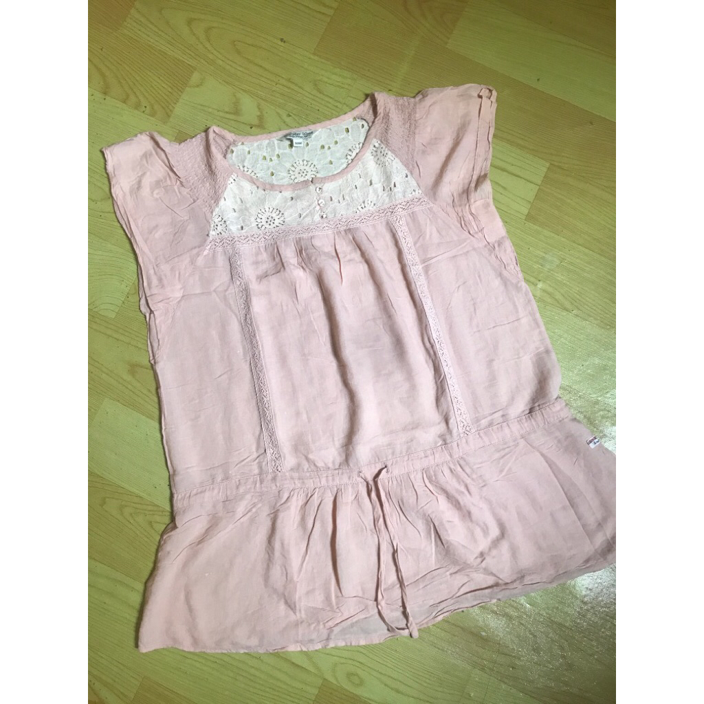 Preloved Baju Wanita | Atasan Blouse Katun Warna Peach