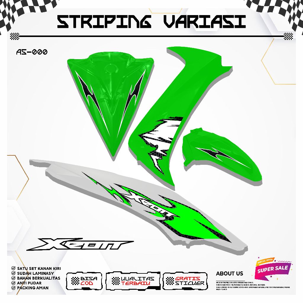 COD STICKER STRIPING YAMAHA XEON RC GP KEREN MOTIF TERLARIS TERBARU TREND
