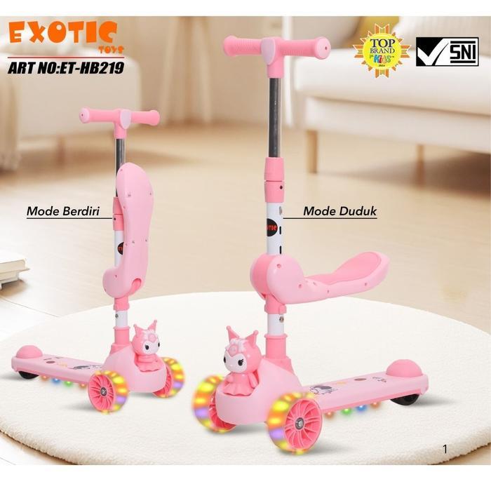 mainan anak skuter exotic hb219 skuter duduk exotic otoped scooter exotic hb 219